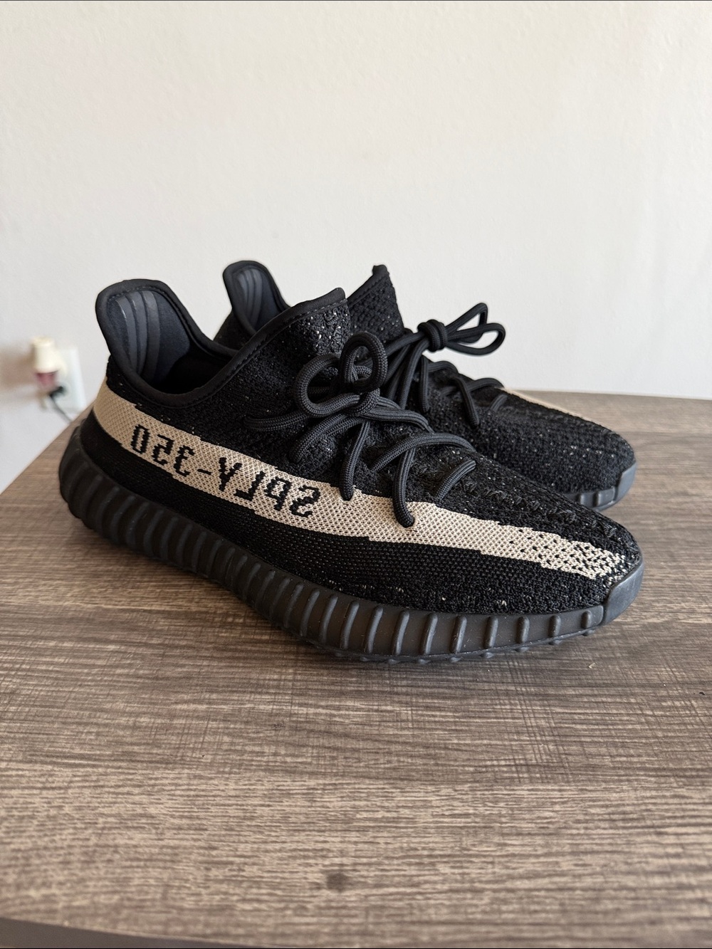 Yeezy Boost 350 V2 Black with Cream Side Stripe